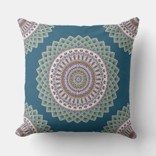 Aztec Blue Reversible Decorative Pillow