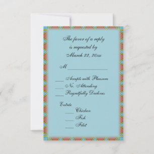 Aztec Blue with Entree Choice RSVP Card