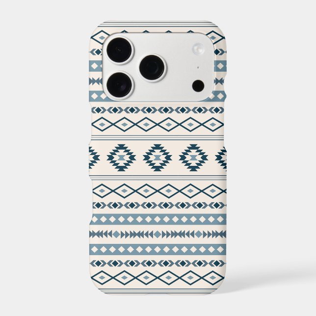 Aztec Blues Cream Mixed Motifs Pattern Case-Mate i (Back)