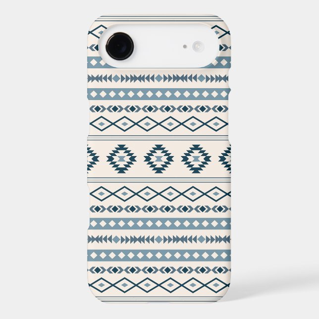 Aztec Blues Cream Mixed Motifs Pattern Case-Mate i (Back)