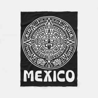 Aztec Calendar Futbol Mexico Soccer Fan Mexican Pr Fleece Blanket