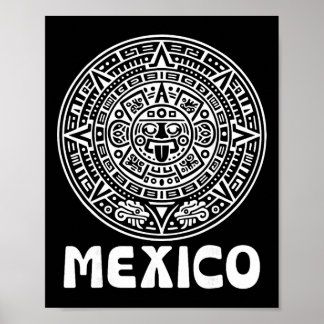 Aztec Calendar Futbol Mexico Soccer Fan Mexican Pr Poster