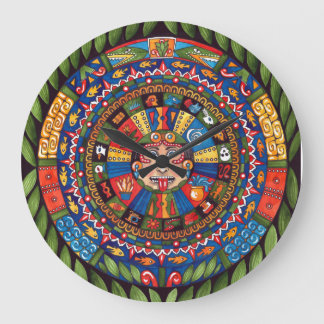 Aztec Calendar Large Wall Clock