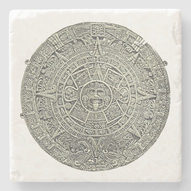 Aztec Calendar Stone Coaster (Front)