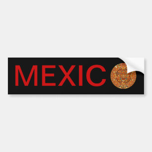 Aztec Calendar Stone or Sun Stone of Mexico. Bumper Sticker