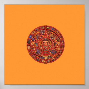Aztec Calendar Stone - poster/print Poster
