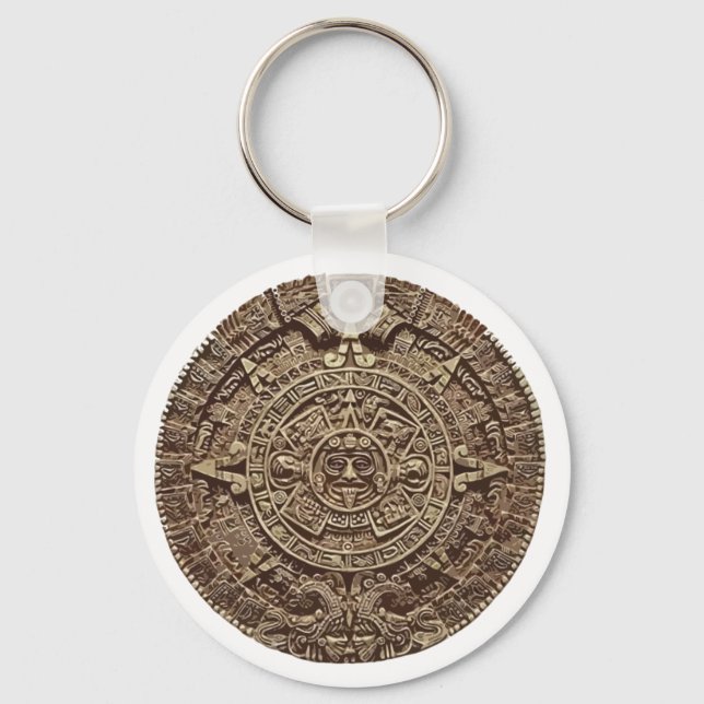 Aztec Calender Key Ring (Front)