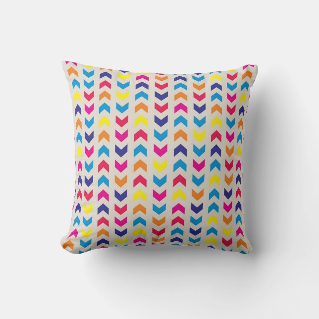 Aztec Chevron colourful Cushion (Front)