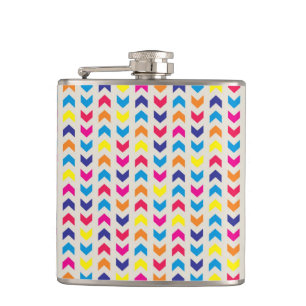 Aztec Chevron colourful Hip Flask
