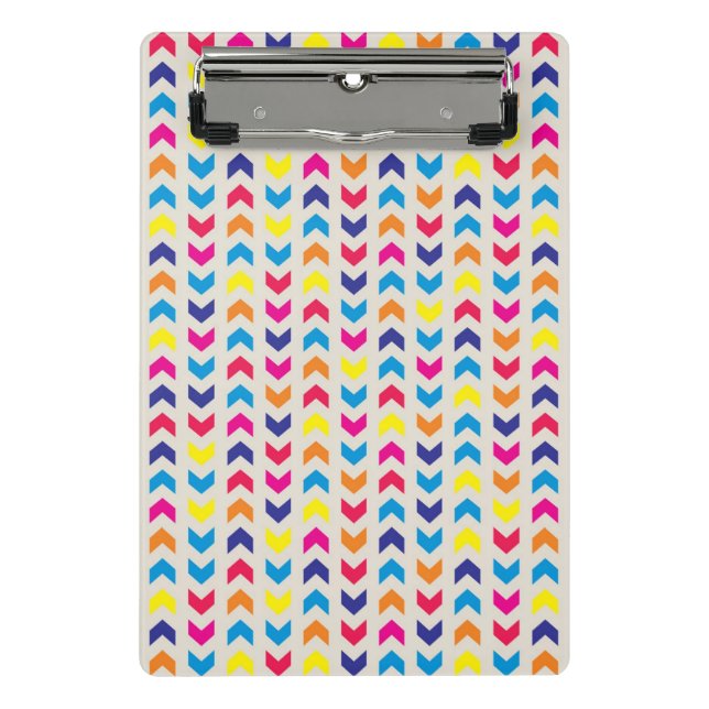 Aztec Chevron colourful Mini Clipboard (Front)