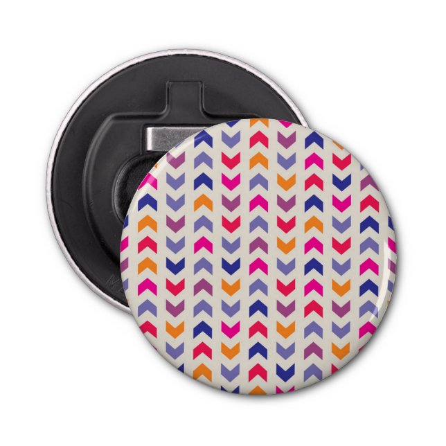 Aztec Chevron colourful pattern Bottle Opener (Front)