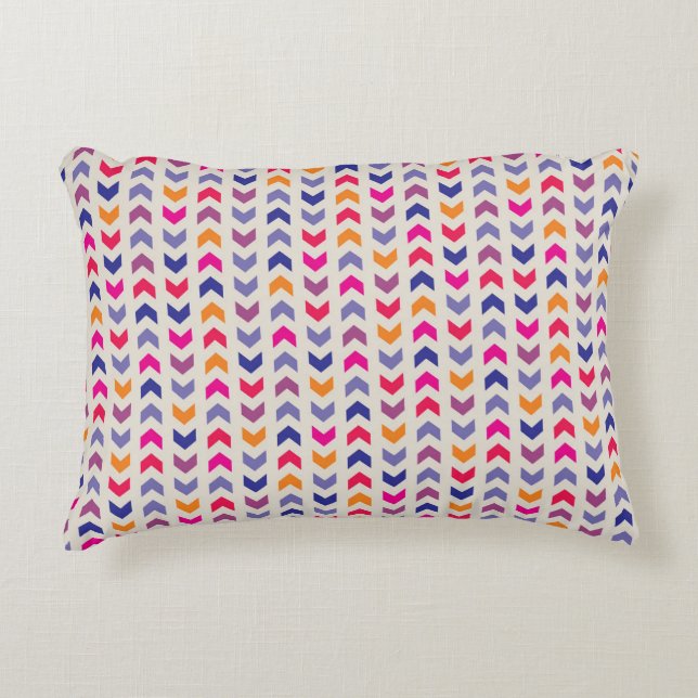 Aztec Chevron colourful pattern Decorative Cushion (Front)
