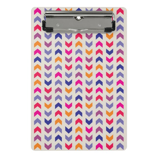 Aztec Chevron colourful pattern Mini Clipboard (Front)