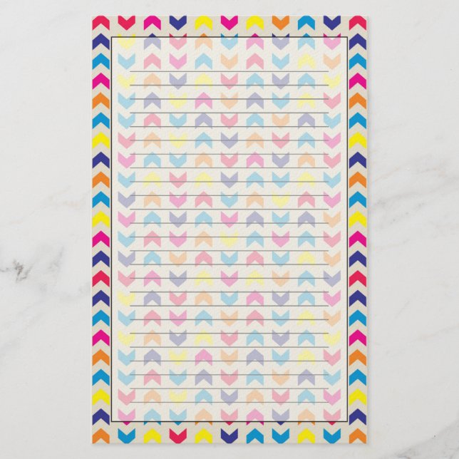 Aztec Chevron colourful Stationery (Front)