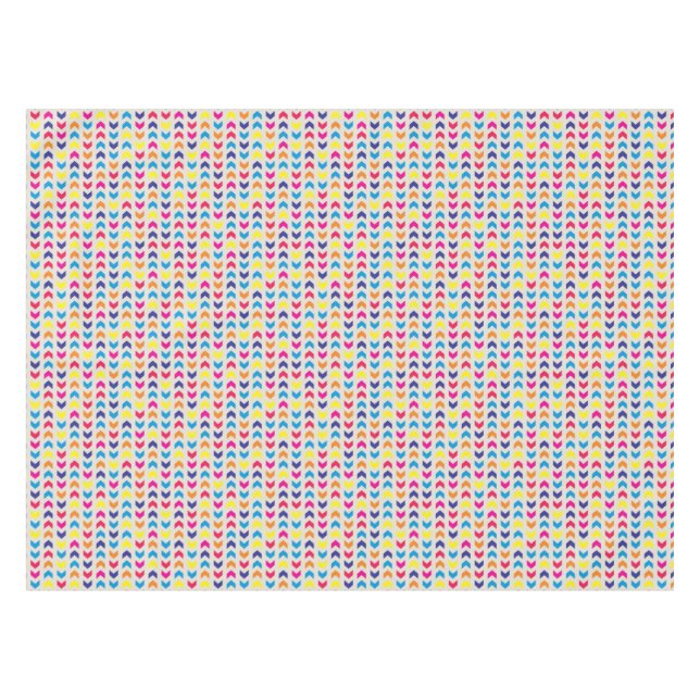 Aztec Chevron colourful Tablecloth (Front (Horizontal))