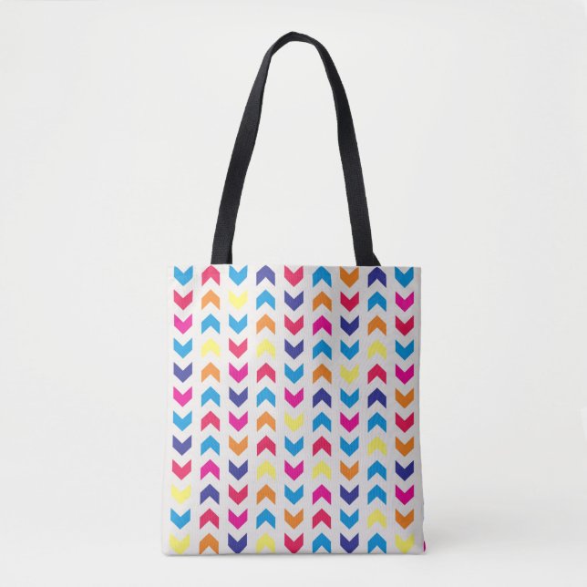 Aztec Chevron colourful Tote Bag (Front)