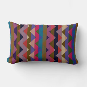 Aztec Chevron Zigzag Stripe Pattern 10 Lumbar Cushion
