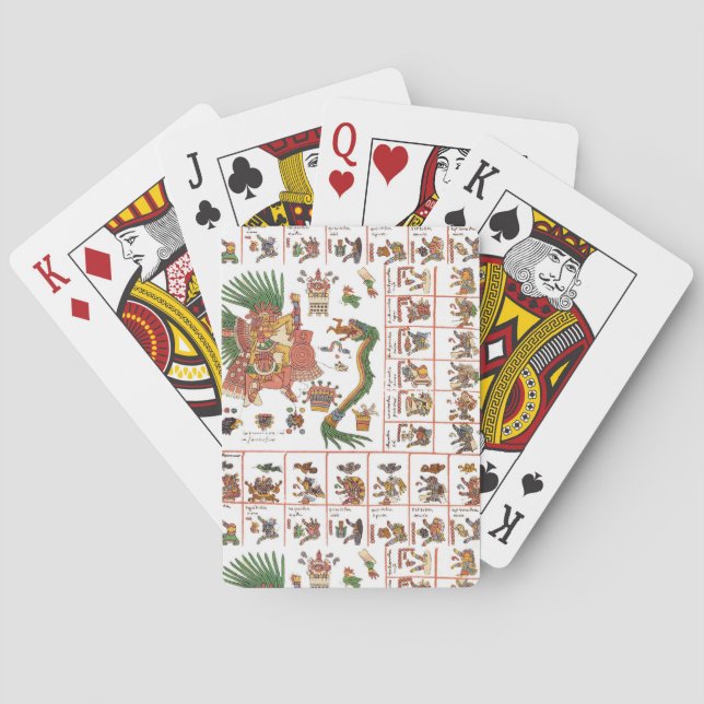 Aztec Codex Scene  Playing Cards (Back)