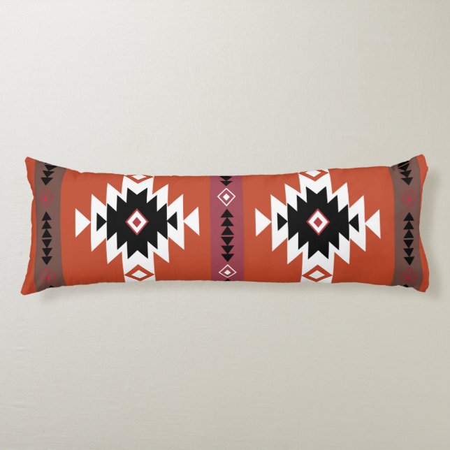 Aztec Colourful Geometric Pattern  Body Cushion (Front)