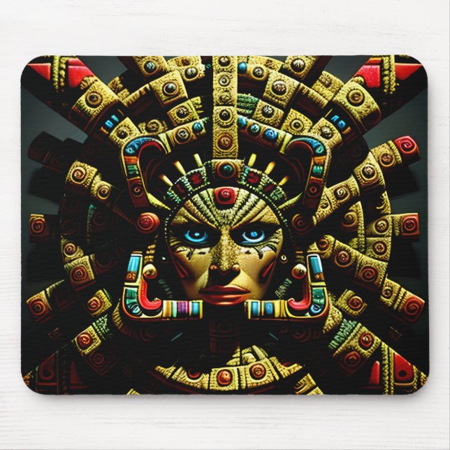 Aztec Design Pattern Four Mouse Pad (Front)
