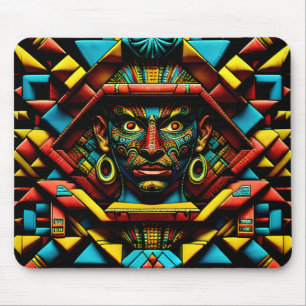 Aztec Design Pattern Three Mouse Pad