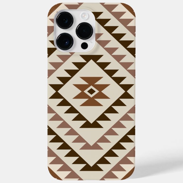 Aztec Diamond Motif Design Browns+Cream Case-Mate iPhone Case (Back)