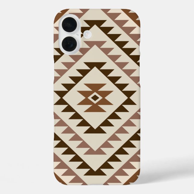 Aztec Diamond Motif Design Browns+Cream Case-Mate iPhone Case (Back)