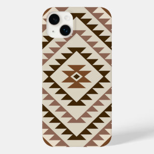 Aztec Diamond Motif Design Browns+Cream Case-Mate iPhone 14 Plus Case