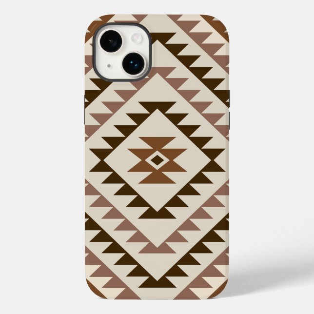 Aztec Diamond Motif Design Browns+Cream Case-Mate iPhone Case (Back)