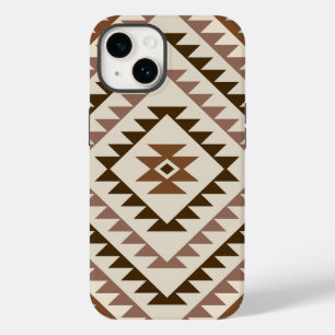 Aztec Diamond Motif Design Browns+Cream Case-Mate iPhone 14 Case