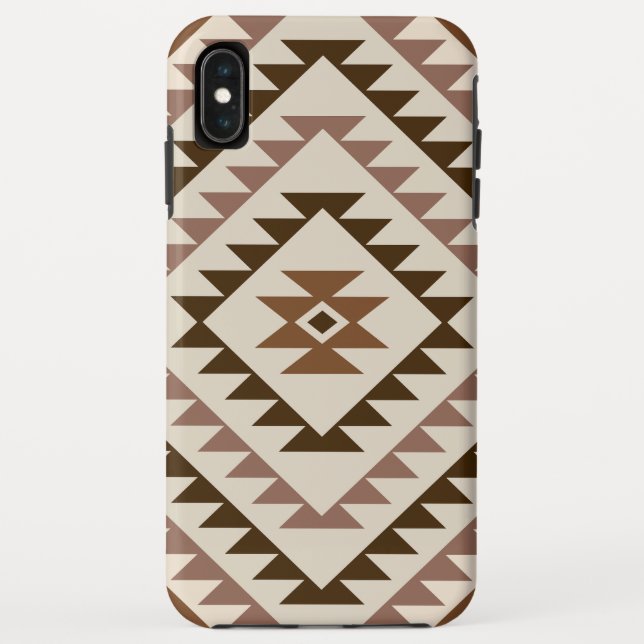 Aztec Diamond Motif Design Browns+Cream Case-Mate iPhone Case (Back)