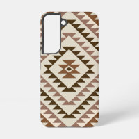 Aztec Diamond Motif Design Browns+Cream
