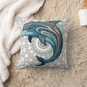 Aztec Dolphin Big Print Cushion