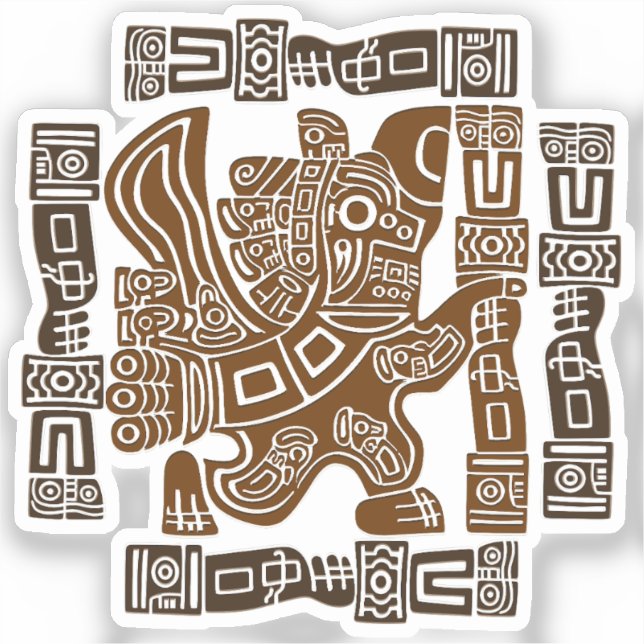 Aztec Eagle Warrior Tribal Ancient Art (Front)