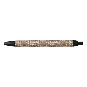 Aztec Eagle Warrior Tribal Ancient Art Black Ink Pen