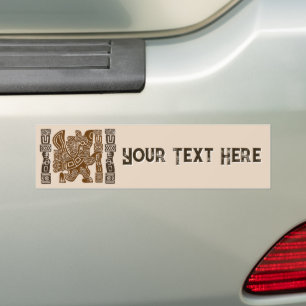 Aztec Eagle Warrior Tribal Ancient Art Bumper Sticker
