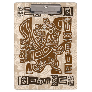 Aztec Eagle Warrior Tribal Ancient Art Clipboard