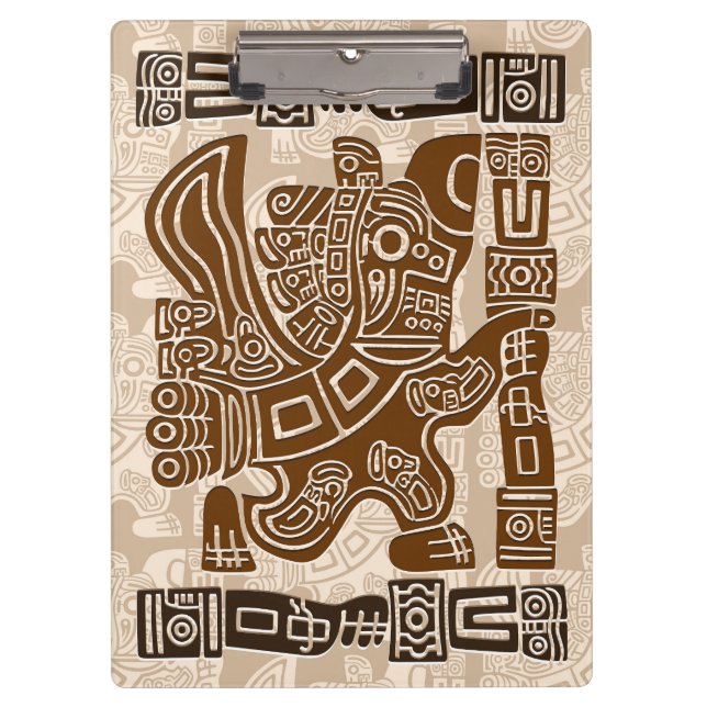 Aztec Eagle Warrior Tribal Ancient Art Clipboard (Front)