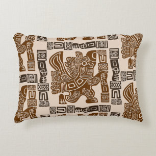Aztec Eagle Warrior Tribal Ancient Art Decorative Cushion
