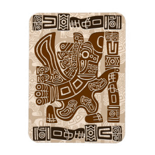 Aztec Eagle Warrior Tribal Ancient Art Magnet