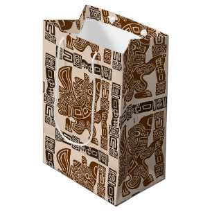 Aztec Eagle Warrior Tribal Ancient Art Medium Gift Bag