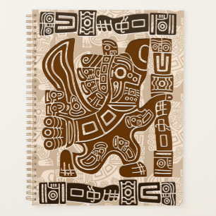 Aztec Eagle Warrior Tribal Ancient Art Planner