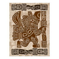 Aztec Eagle Warrior Tribal Ancient Art