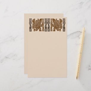 Aztec Eagle Warrior Tribal Ancient Art Stationery