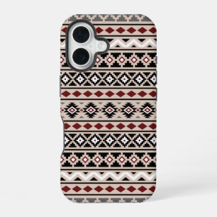 Aztec Essence II Ptn Black White Grey Red Sand iPhone 16 Case