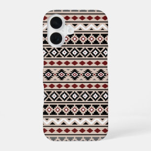 Aztec Essence II Ptn Black White Grey Red Sand iPhone 16 Case