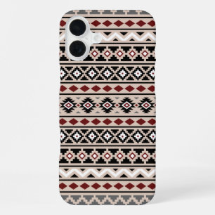 Aztec Essence II Ptn Black White Grey Red Sand iPhone 16 Plus Case