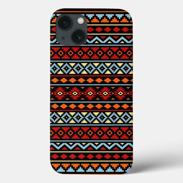 Aztec Essence II Ptn Red Blue Orange Yellow Blk Case-Mate iPhone Case (Back)