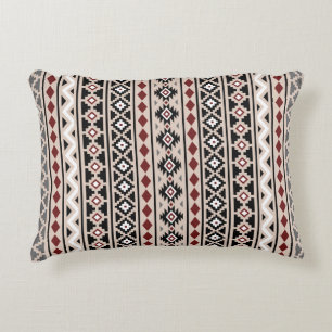 Aztec Essence II Ptn (V) Black White Grey Red Sand Decorative Cushion