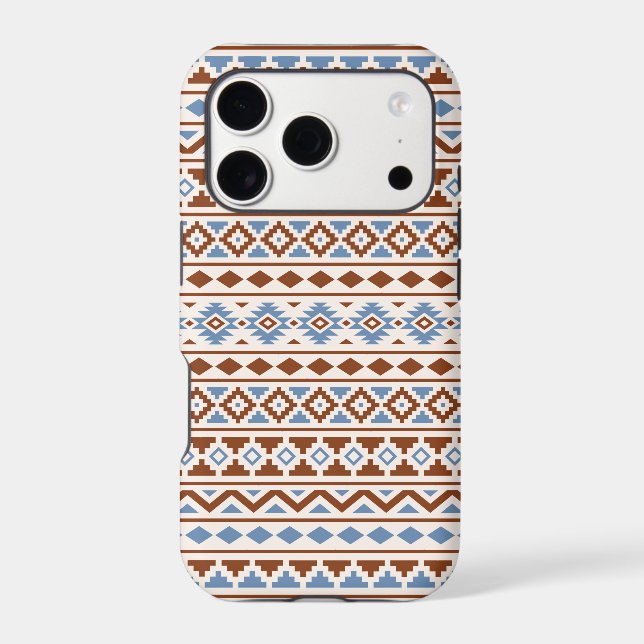 Aztec Essence Pattern II Rust Blue Cream (Back)